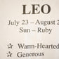 Vintage 1990s Leo Astrology Souvenir Crewneck Sweatshirt Mens M
