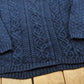 Vintage 2000s Laura Ashley Cotton 3D Cable Knit Sweater Women's L
