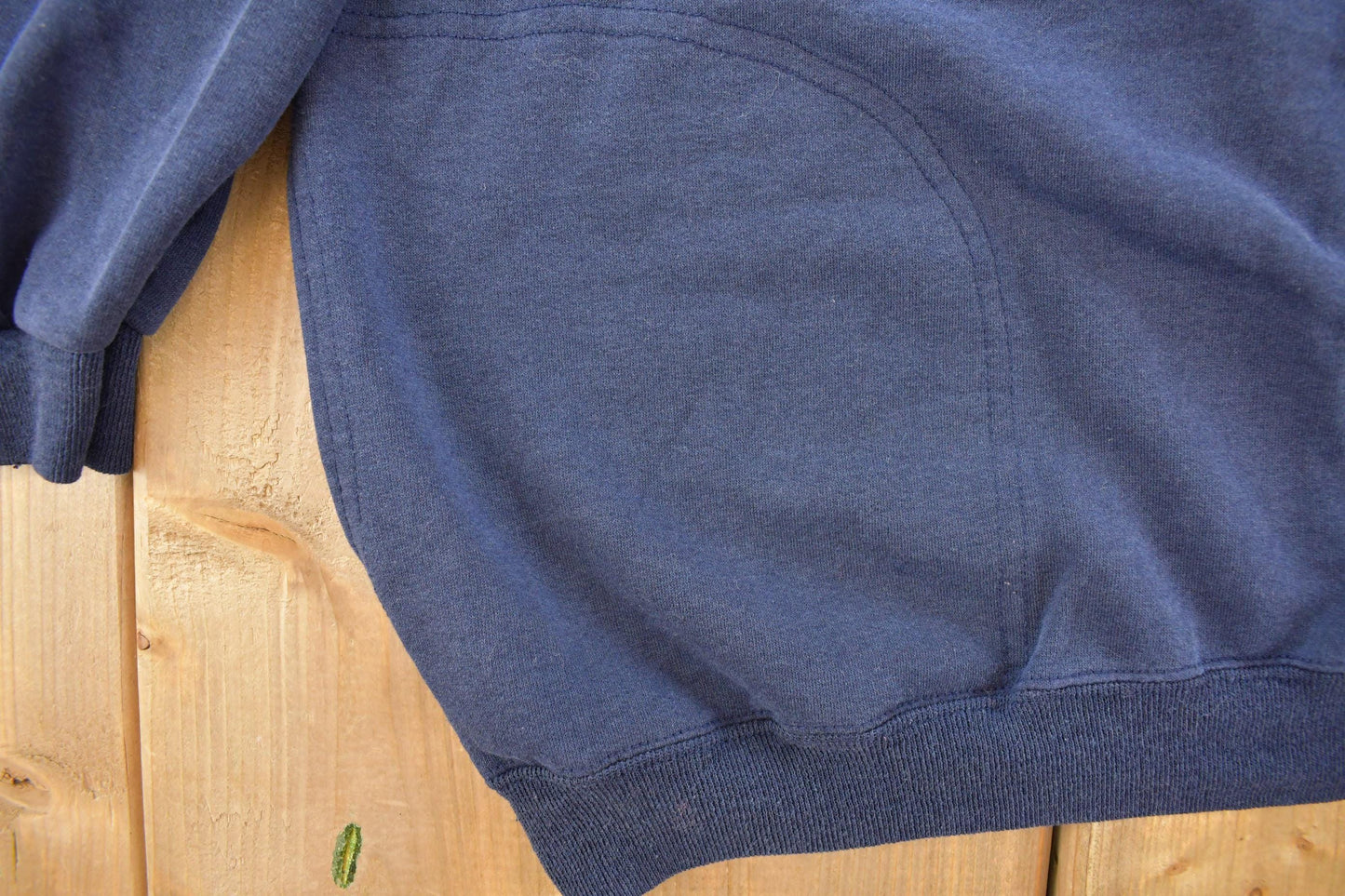 Vintage 1990s Blank Navy Blue Raglan Crewneck Sweatshirt Men's 2XL