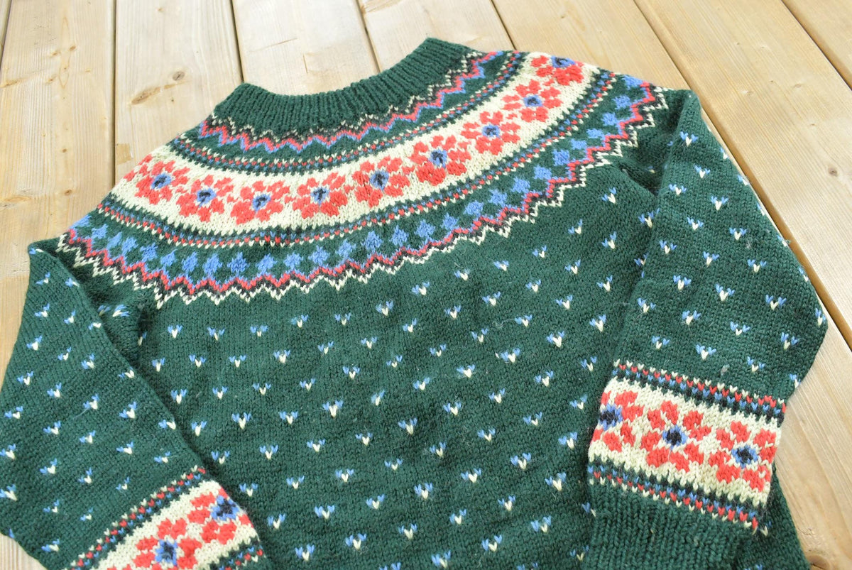 Vintage 1980s Original Lanz Austrian Knit Crewneck Sweater Men's S