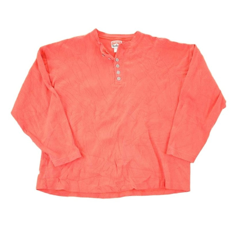 Vintage 1990s Marlboro Unlimited Thermal Quarter Button Crewneck Sweatshirt Men's L