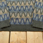 Vintage 1990s Towncraft Striped Acrylic Knit Crewneck Sweater Men's M