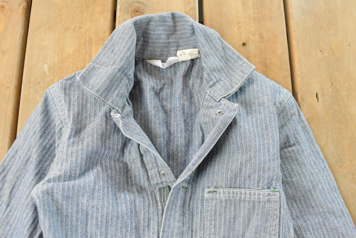 Vintage 1970s Key Imperial Denim Herringbone Mechanics Coveralls Women's 27 x 23