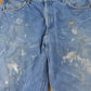 Vintage 2000s Carhartt Flannel Lined Denim Work Jeans Men's 35 x 31