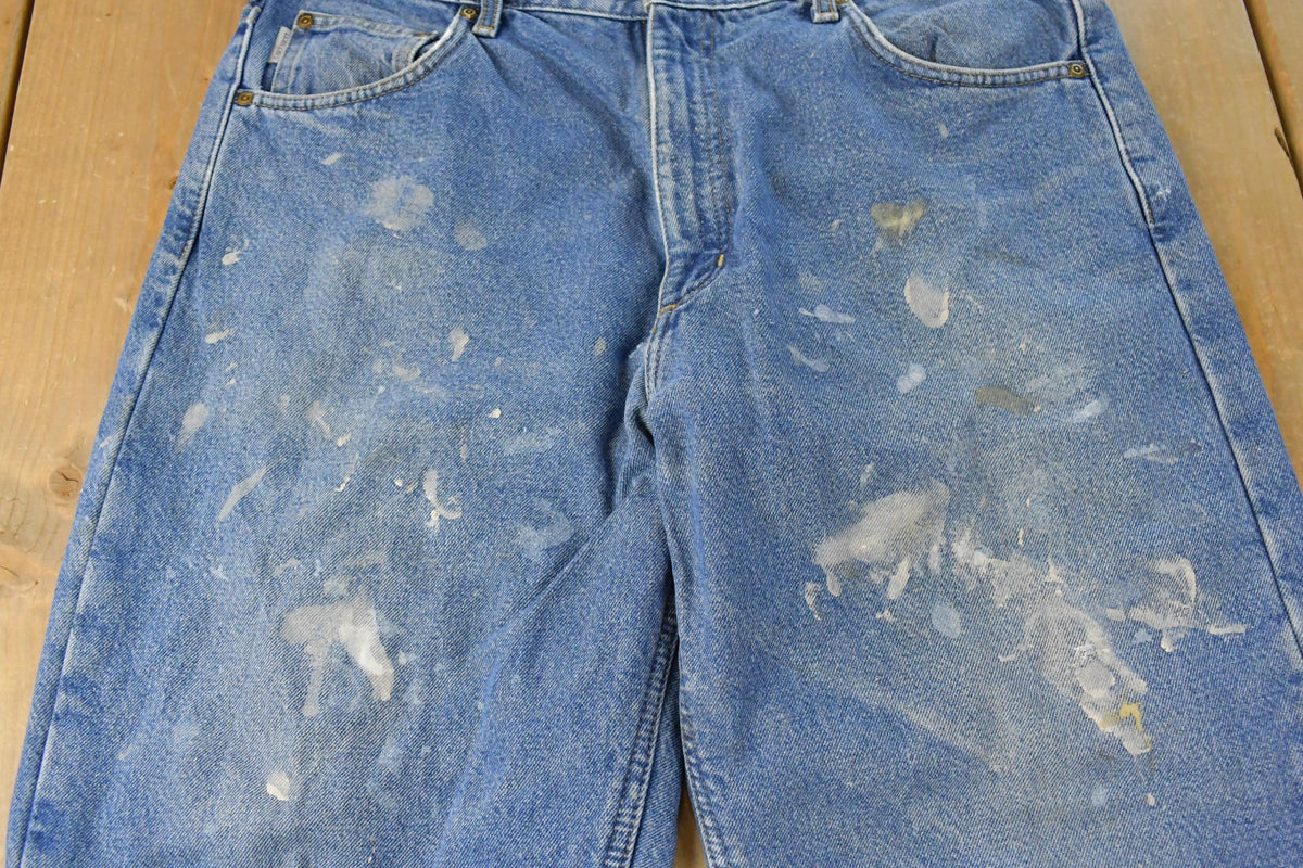 Vintage 2000s Carhartt Flannel Lined Denim Work Jeans Men's 35 x 31