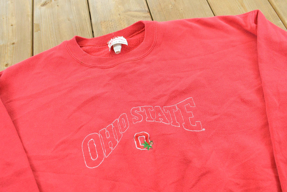 Vintage 2000s Ohio State University Buckeyes Embroidered Collegiate Crewneck Sweatshirt Men's L