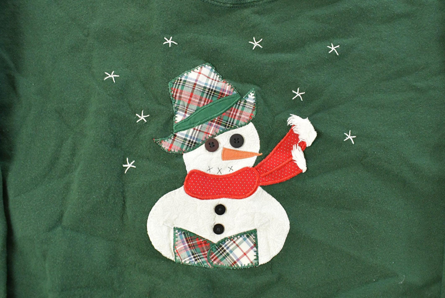 Vintage 2000s Cute Snowman Crewneck Sweatshirt Men's Large