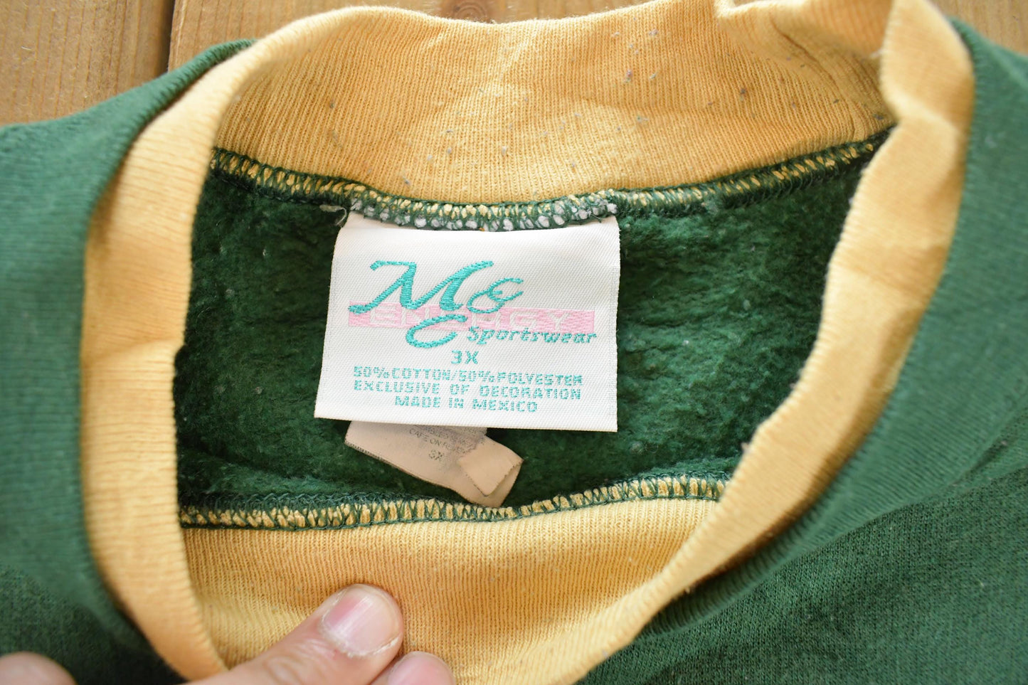 Vintage 1990s M&C Sportswear Peace Embroidered Crewneck Sweatshirt Men's 2XL