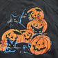 Vintage 1990s Halloween Pumpkin Raglan Crewneck Sweatshirt Men's M-L