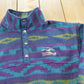 Vintage 1990s Sea Bird Arctic Image Fleece Outdoorsman Quarter Button Sweater Men's M