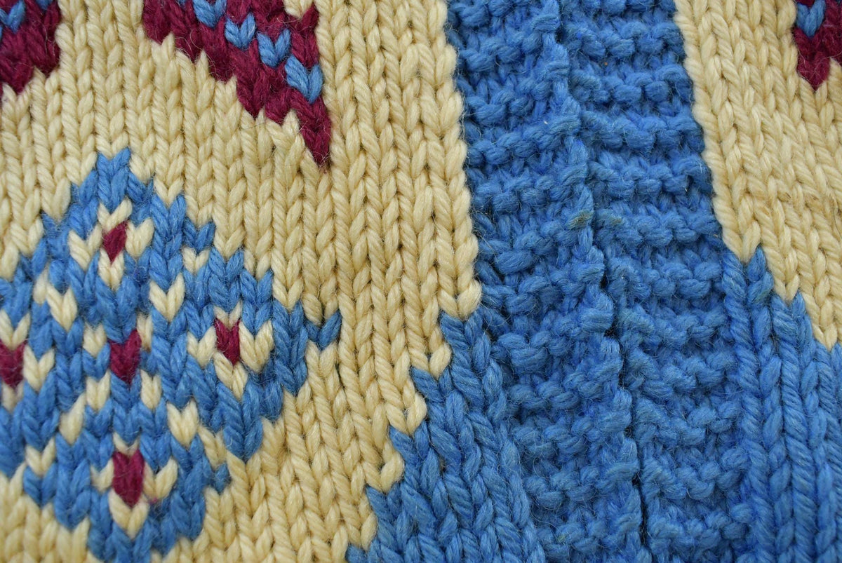 True Vintage 1960s Cowichan Pueblo Hand Knit Wool Shawl Collar Full Zip Sweater Men's S