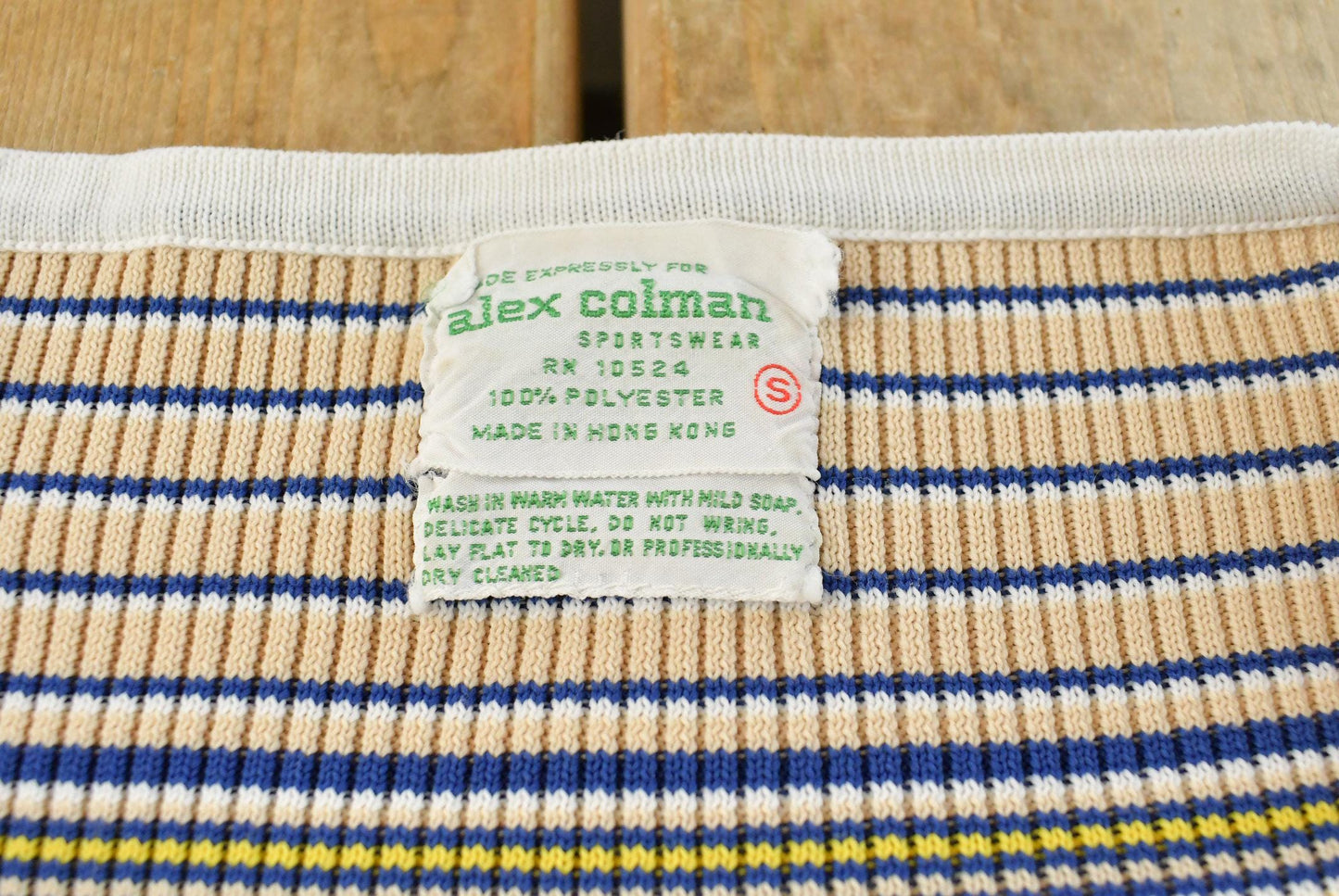 Vintage 1980s Alex Colman Ribbed Knit T-Shirt Women's S