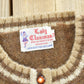 True Vintage 1960s Lady Clansmen Scottish Shetland Wool Knit Henley Collar Sweater Women's XXS