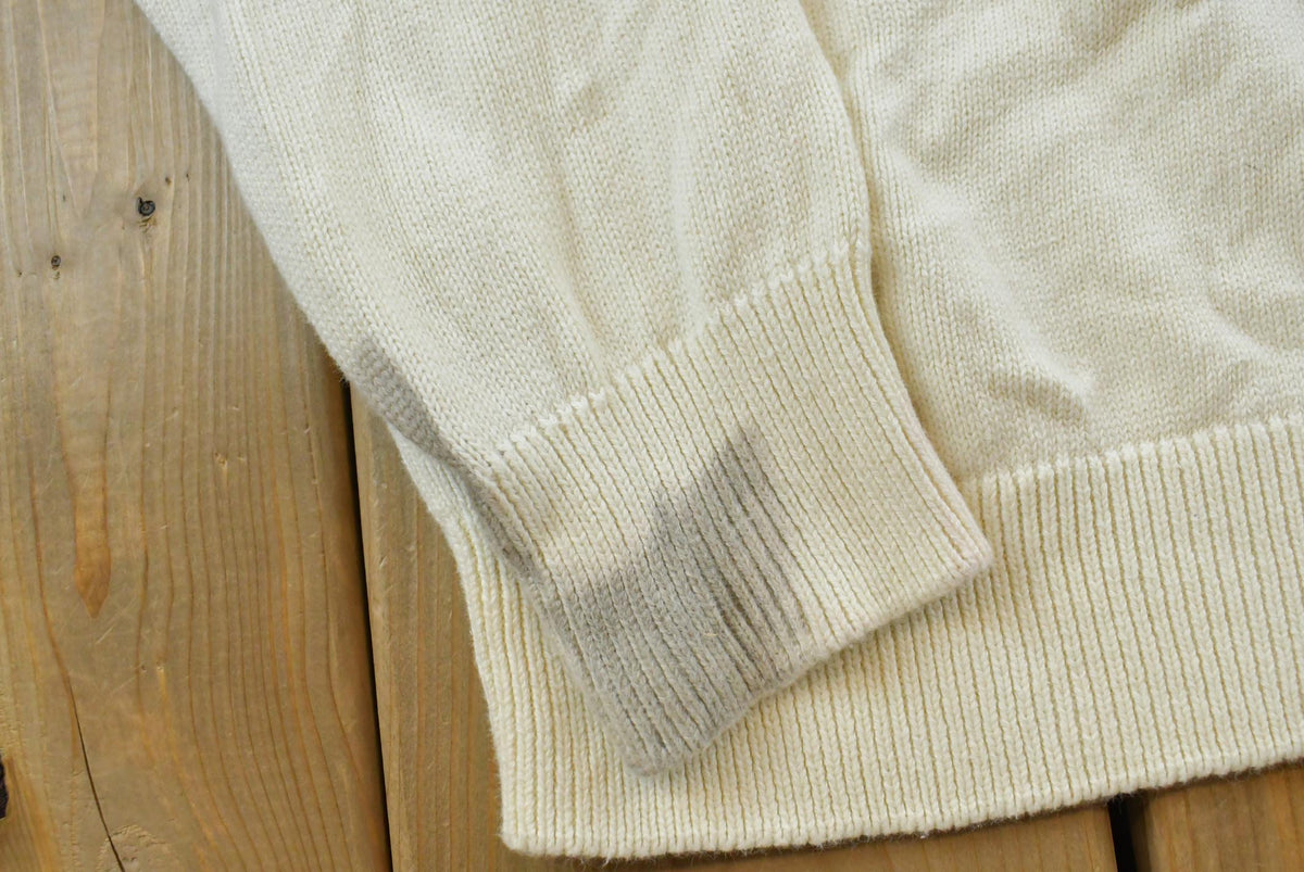 Vintage 2000s Chaps Ralph Lauren American Flag Embroidered Cotton Knit Sweater Men's S