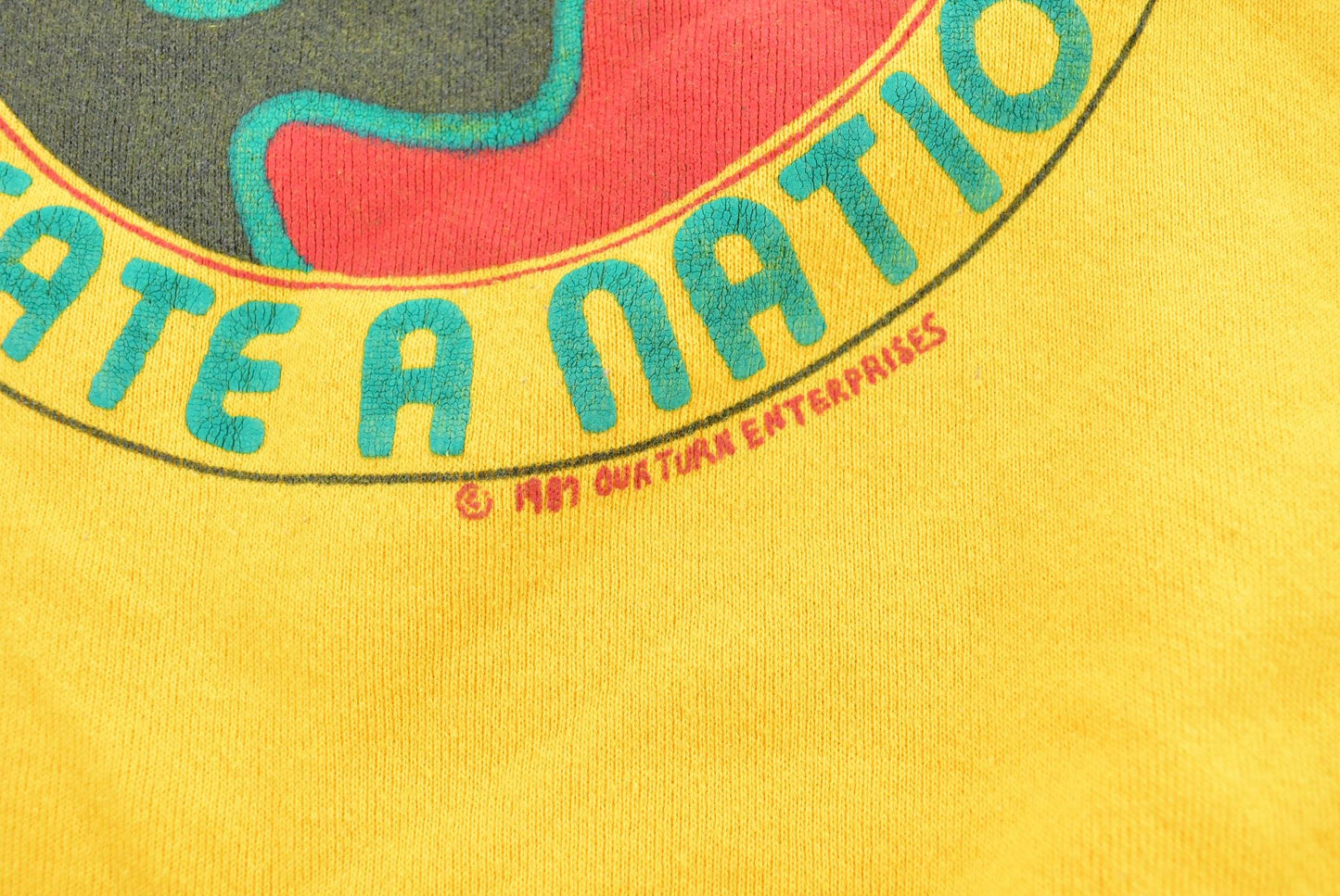 Vintage 1987 Educate A Woman Educate a Nation Feminism Crewneck Sweatshirt Men's L / Made in USA / 1980s Streetwear