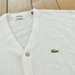 Vintage 1980s Izod Lacoste White Acrylic Knit Cardigan Sweater Men's L