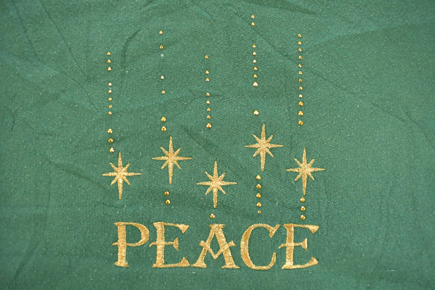 Vintage 1990s M&C Sportswear Peace Embroidered Crewneck Sweatshirt Men's 2XL