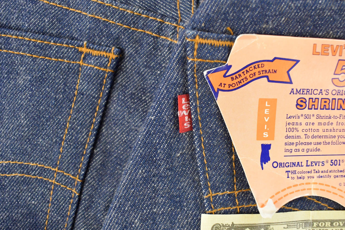 Vintage 1980s Deadstock Levi's 501 Original Fit Denim Jeans Men's 29 x 34