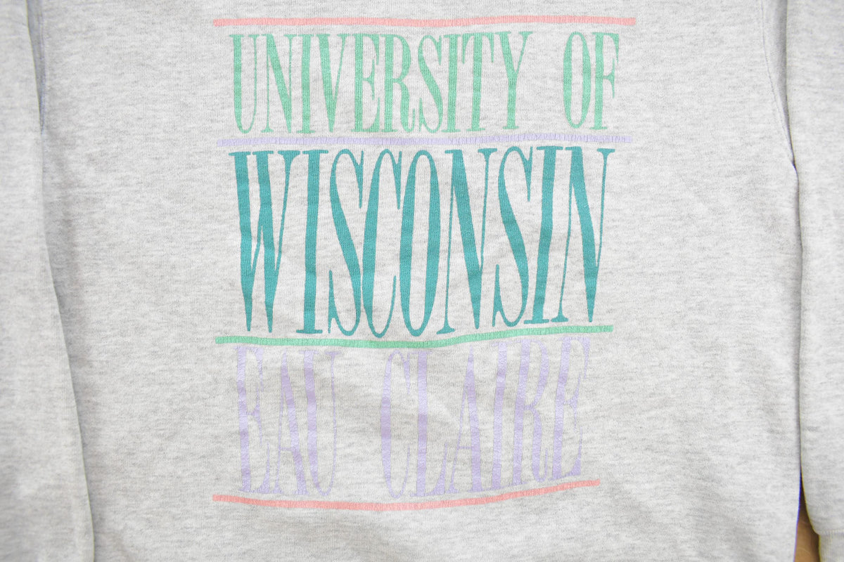 Vintage 1990s University of Wisconsin Eau Claire Collegiate Crewneck Sweatshirt Men's M