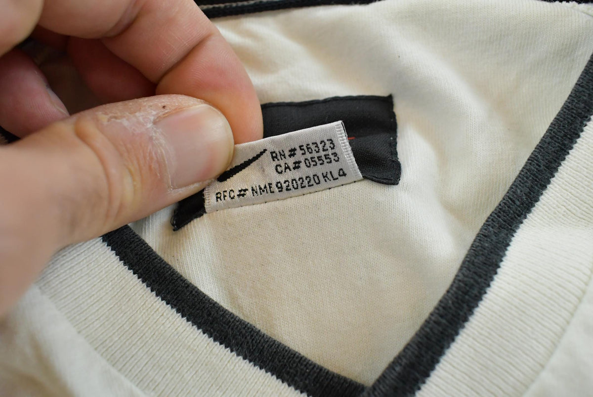 Vintage Y2K Nike Embroidered Logo Center Check Raglan Long Sleeve Shirt Men's XL