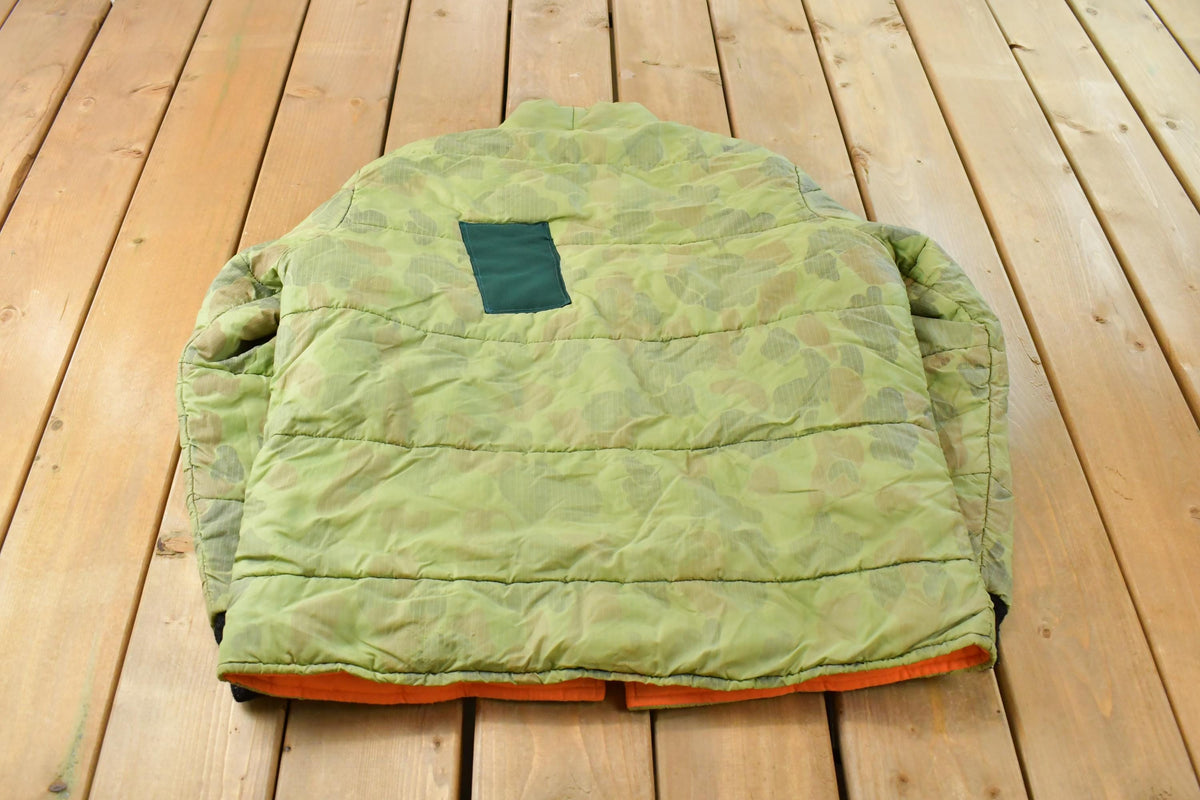 Vintage 1980s Tree Camo Reversible Hunting Jacket Men's L