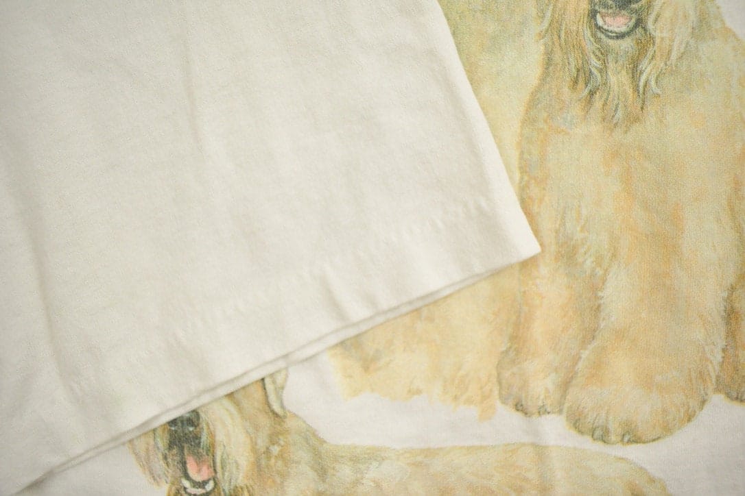 Vintage 1990s Soft-coated Wheaten Terrier Theme Graphic T-Shirt Men's Medium