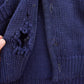 Vintage 1970s Thrashed L.L. Bean Knitted Cardigan Sweater Men's M
