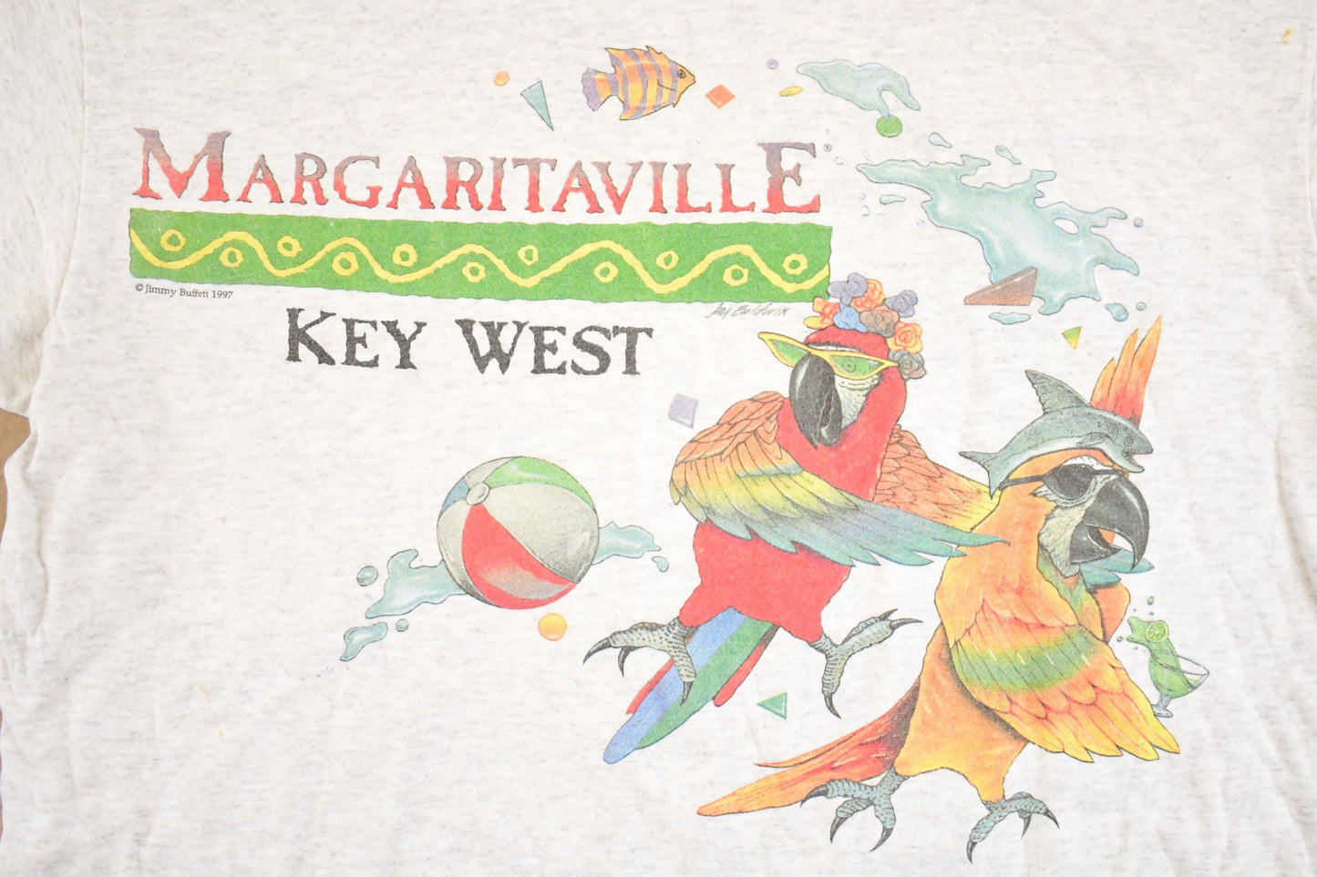 Vintage 1990's Jimmy Buffett Margaritaville Key West Souvenir Travel T-Shirt Mens M