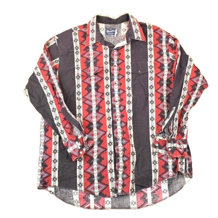Vintage 1990s Wrangler Western Button Up Shirt Men's XL