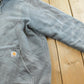 Vintage 1990s Faded Carhartt Full Zip Quilted Lined Hoodie Jacket Sweatshirt Men's XL / 90s Workwear / Heavyweight / Rain Defender