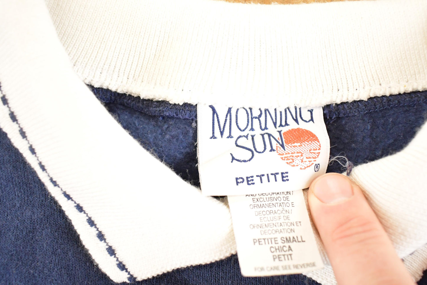 Vintage 1990s Cute Hummingbird Morning Sun Collared Souvenir Crewneck Sweatshirt Women's S