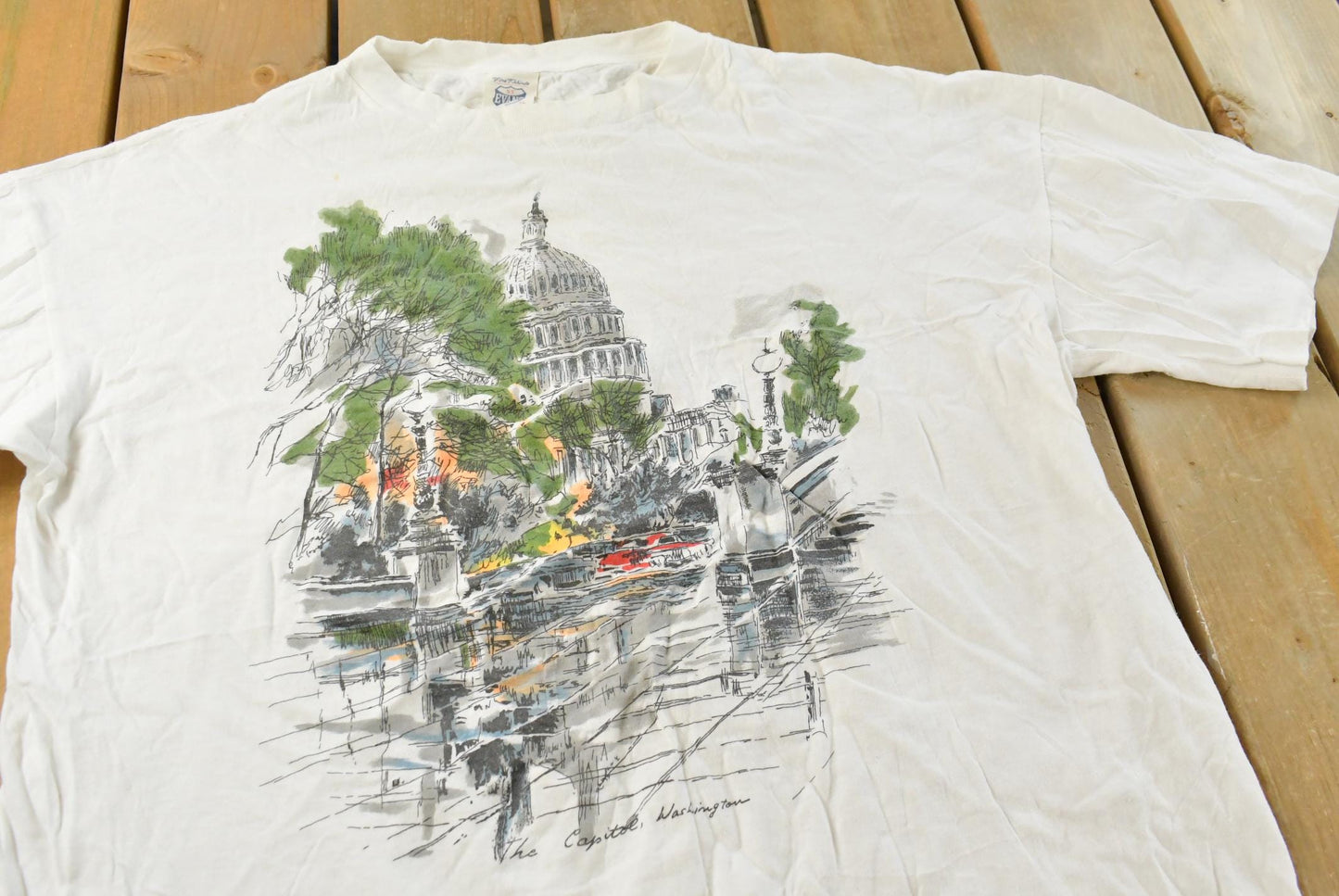 Vintage 1990s Washington DC The Capitol Travel Souvenir Single Stitch T-Shirt Men's XL