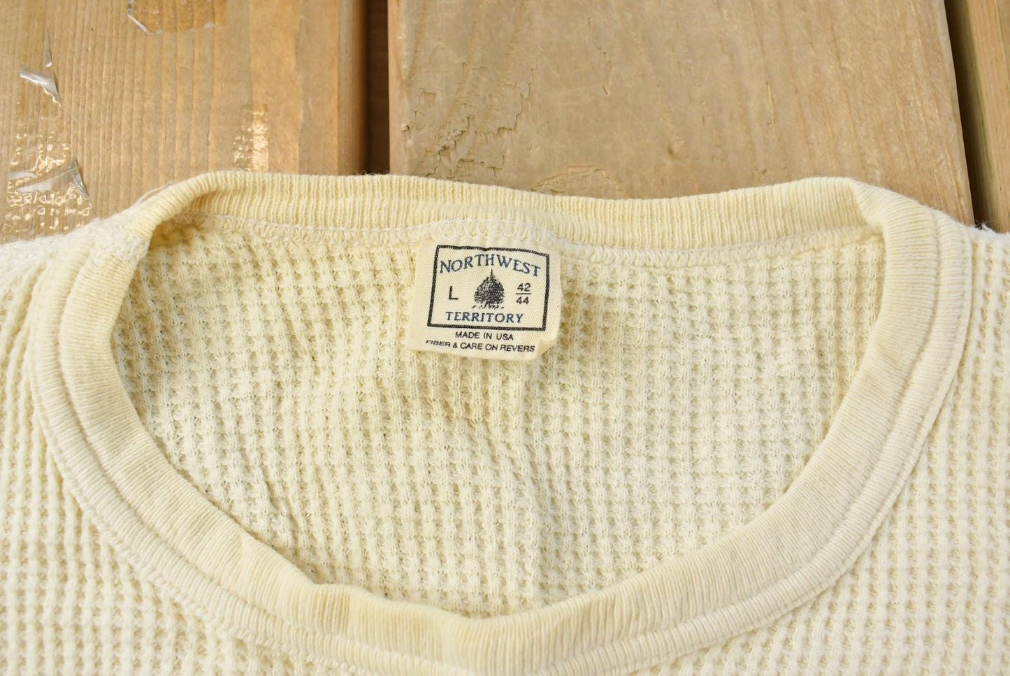 Vintage 1980s Northwest Territory Thermal Crewneck Undershirt Mens M