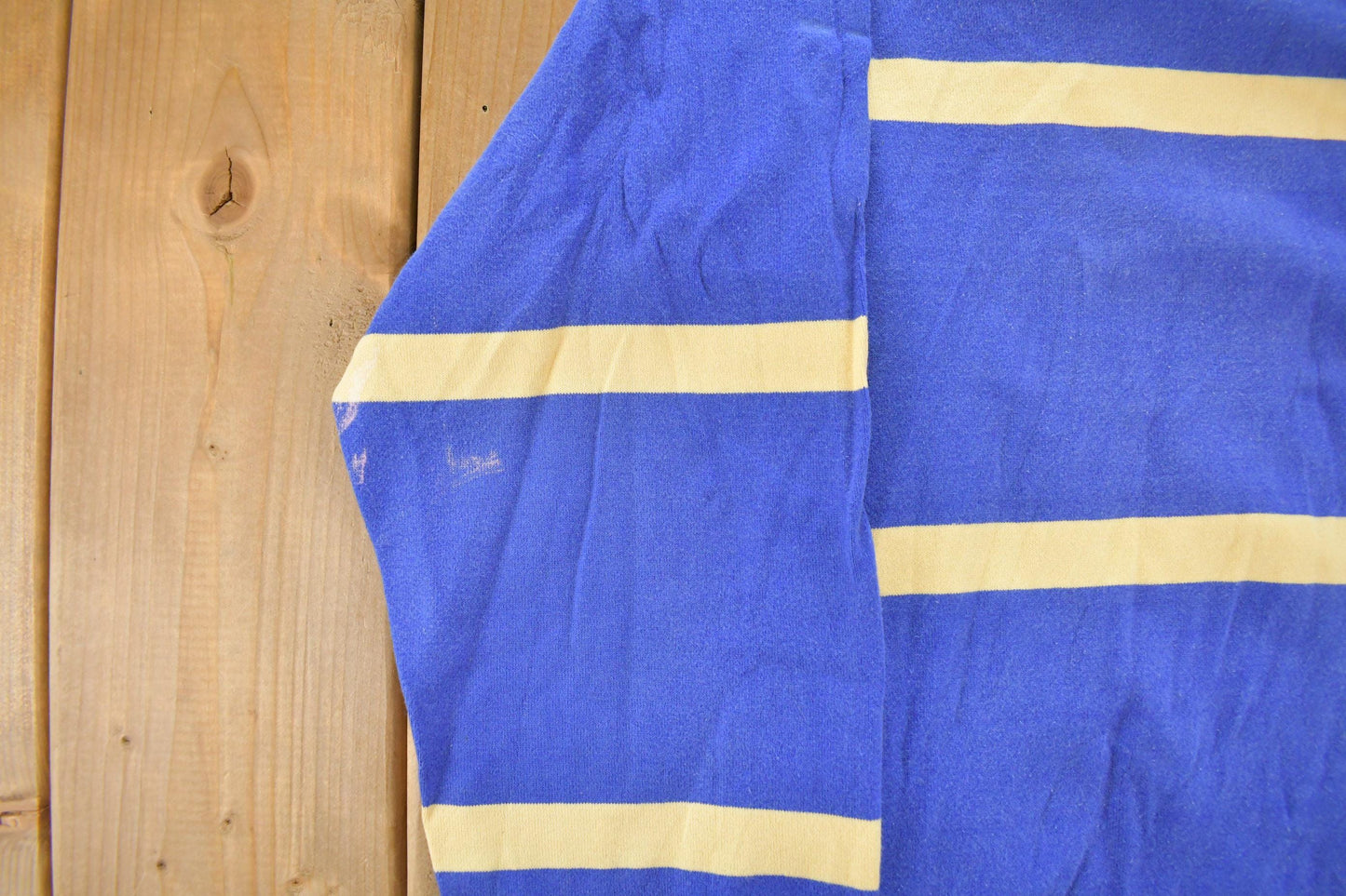 Vintage 2000s Chaps Striped Embroidered Rugby Long Sleeve Polo Shirt Men's L