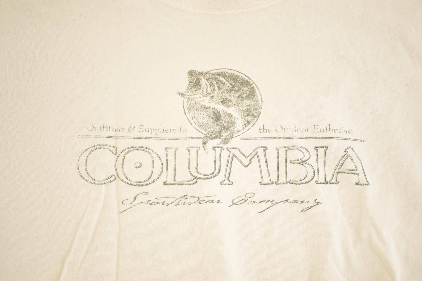 Vintage 1990's Columbia Fishing Souvenir Outdoorsman T-Shirt Mens L