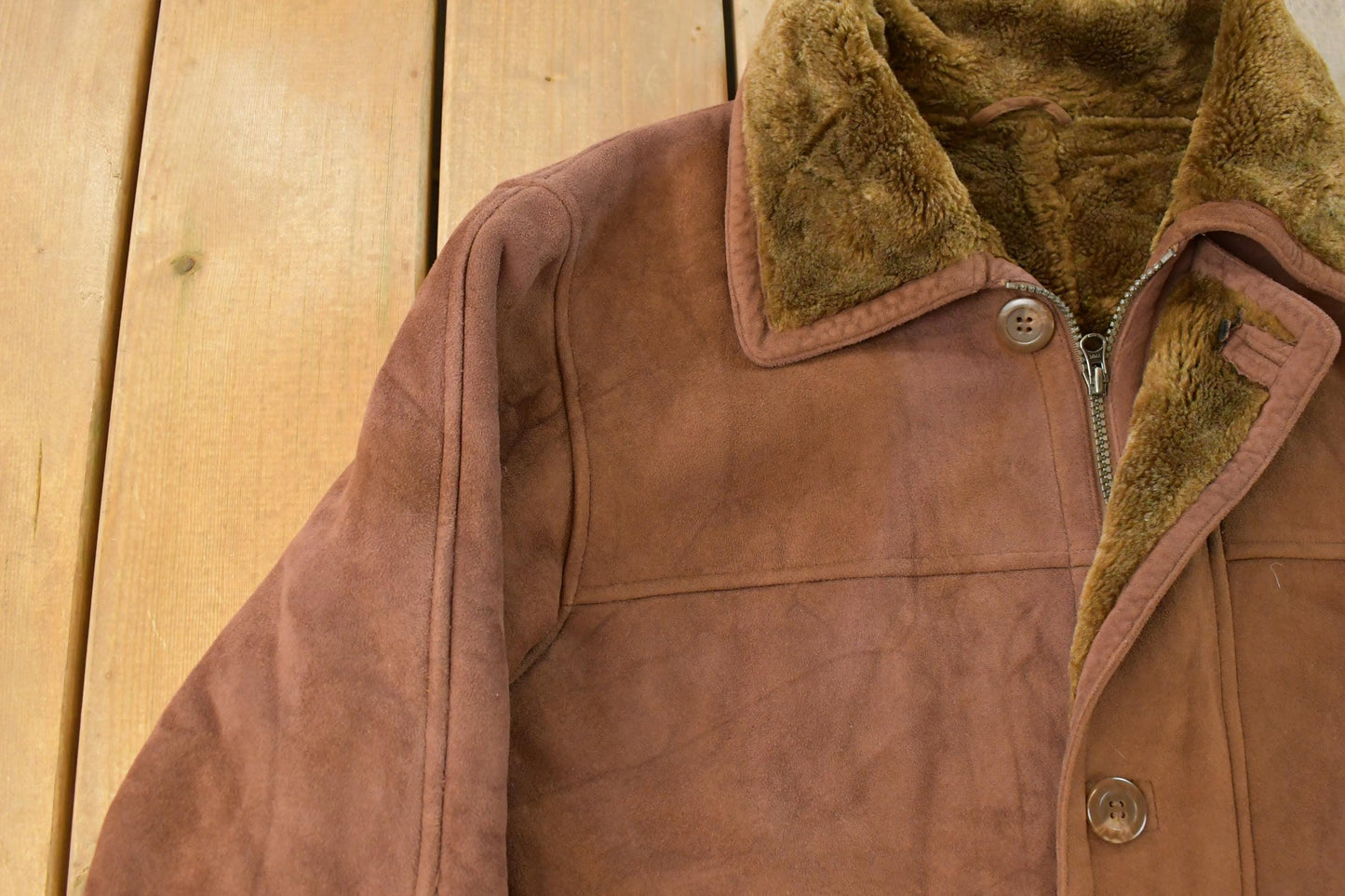 Vintage 1990s Massimo Faux Shearling Coat Men's Medium