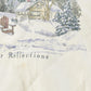 Vintage 1990s Northern Reflections Winter Cabin Graphic Crewneck Sweater Adult L Men's Large