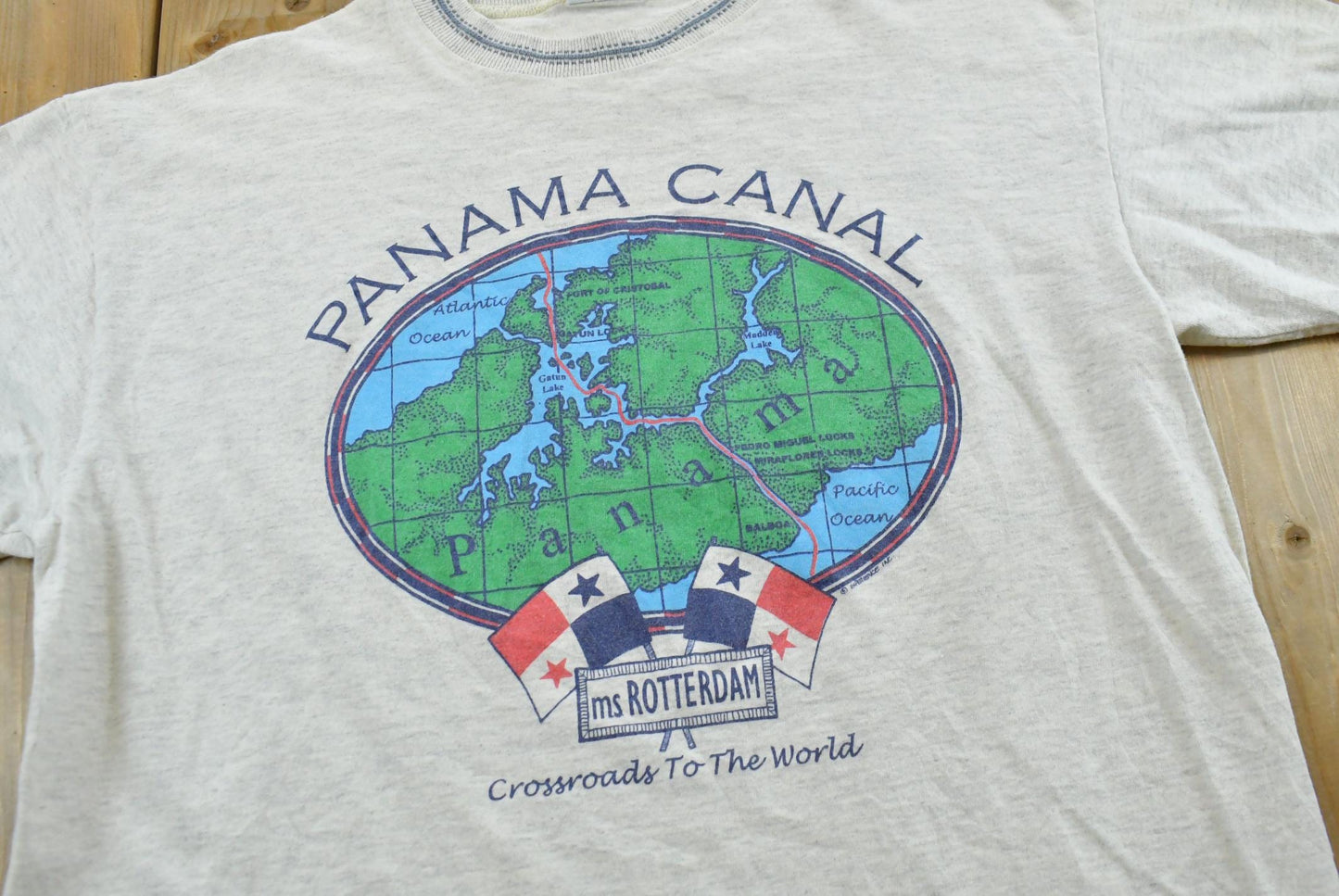 Vintage 1990s Experience Panama Canal Souvenir T-Shirt Men's L