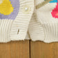 Vintage 1990s Floral Knit Cardigan Sweater Women's L