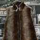 Vintage 1990s Hawke & Co Outfitter Faux Fur Full Zip Vest