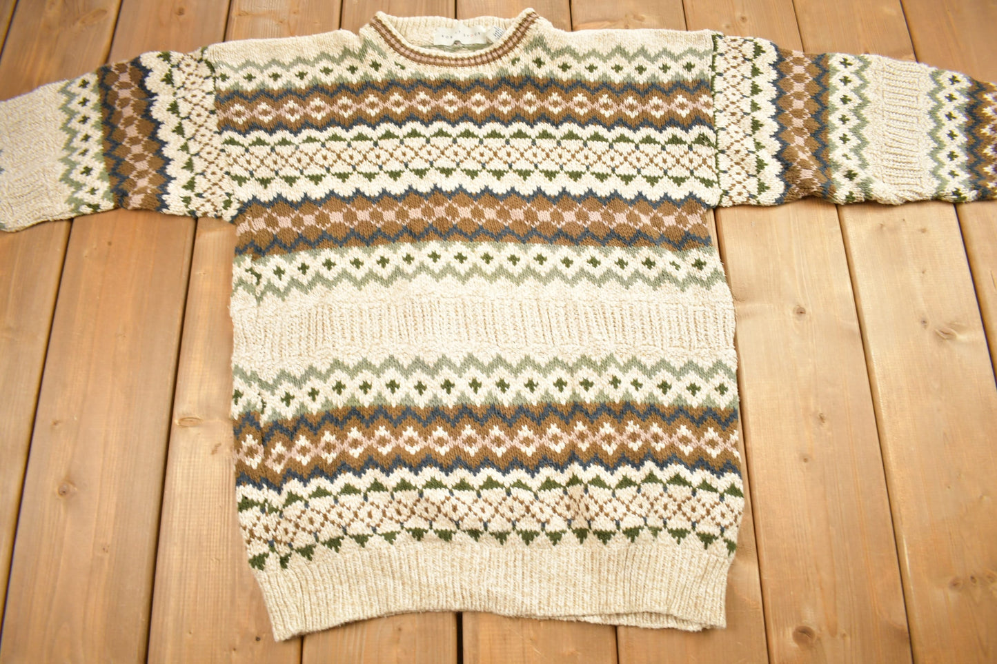 Vintage 1990s Robert Stock Knitted Sweater Men's Medium