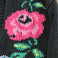 Vintage 1990s Counterparts Floral Design Knit Cardigan Sweater Women's M
