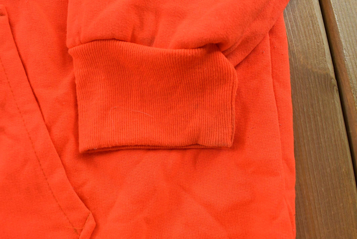 Vintage 1990s Chill Buster Camber II High Visibility Orange Thermal Lined Zip Up Hoodie Sweatshirt Men's L