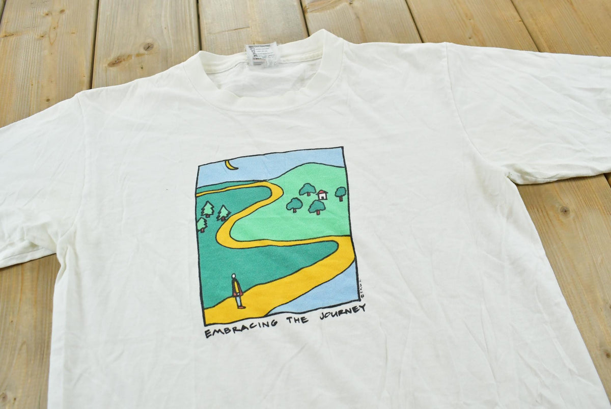 Vintage 1990s Embracing The Journey Art T-Shirt Men's M