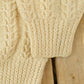 Vintage 1980s Rita Condron Fisherman Ribbed Wool Hand Knit Sweater Men's L