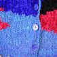 Vintage 90s Abstract Knit Cardigan - Funky Pattern, Women's M