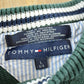 Vintage 1990s Tommy Hilfiger Green Cotton Knit Crest Logo Crewneck Sweater Men's L