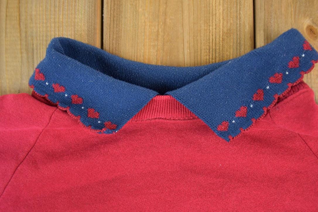 Vintage 1990s Bear Collector Collared Crewneck Sweater Women's Large