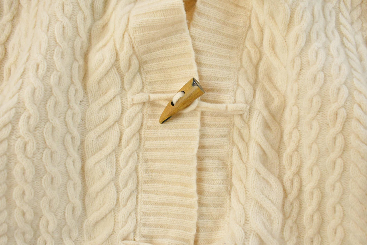 Vintage 1990s Lauren Ralph Lauren Wool Knit Fish Hook Cardigan Sweater Women's S