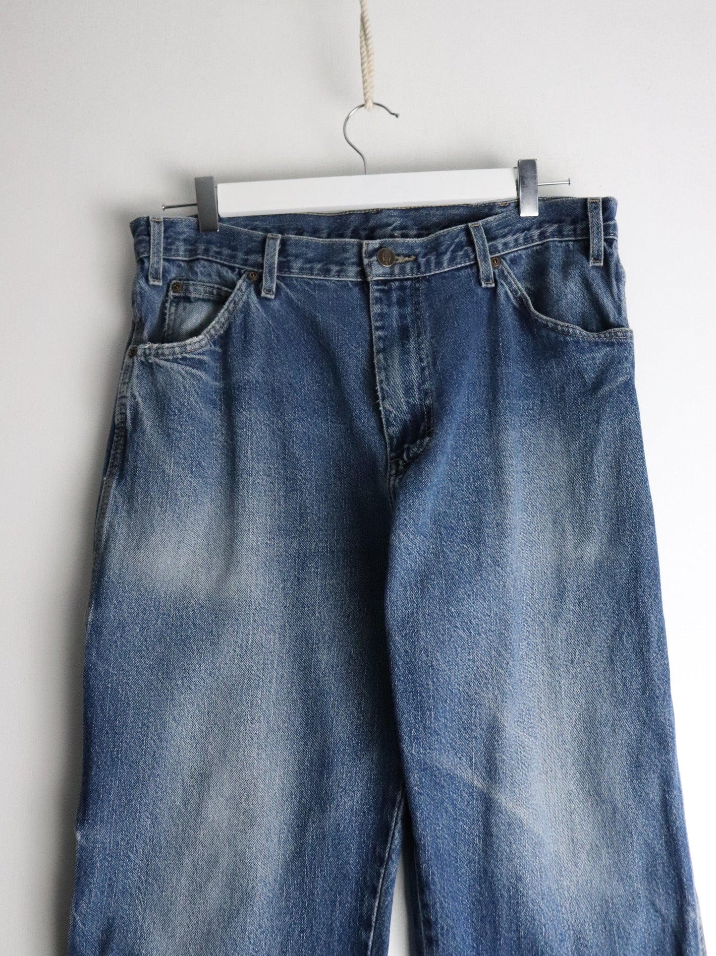 Dickies Pants Fits Mens 34 x 29 Blue Denim Carpenter Jeans from propervintagecanada